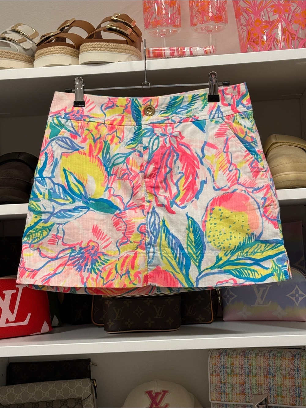 Lilly Pulitzer Nicki Skort Multi Fiesta Bamba 00 EUC